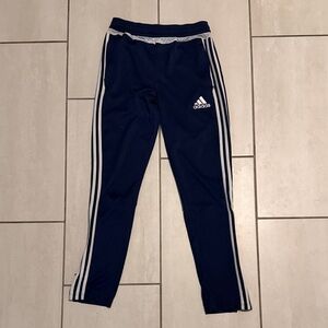 Adidas Navy blue Joggers with White Stripes